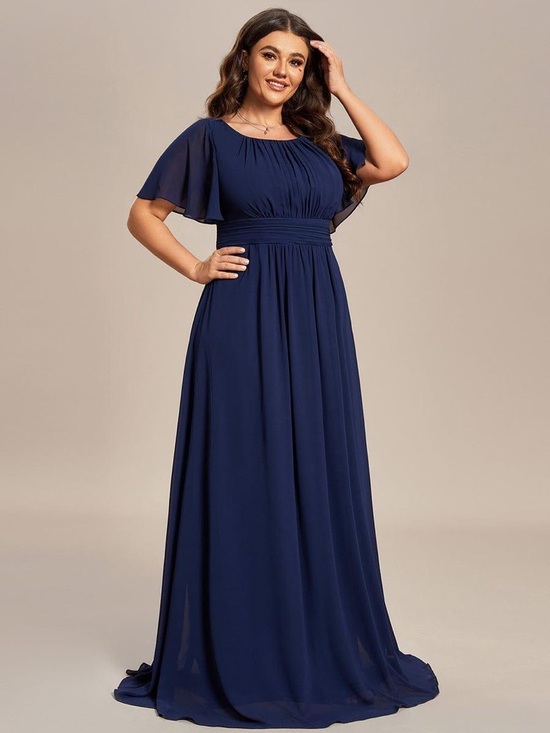 Ever Pretty Dresses & Skirts - Ever Pretty Navy Blue Maxi Dress with Flutter Sleeves
